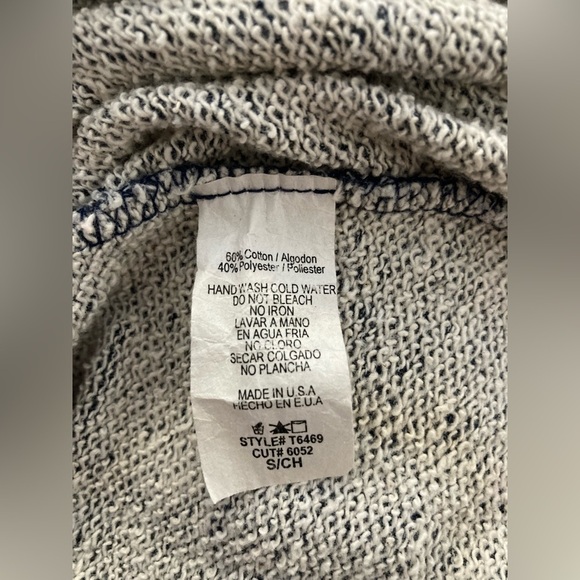 12 PM by Mon Ami sweater sweatshirt small cowl neck dusty blue - Picture 7 of 9